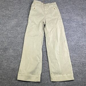 Spanx Stretch Twill Wide Leg Pants Sage Green XS 20312R Pull On Tummy Control